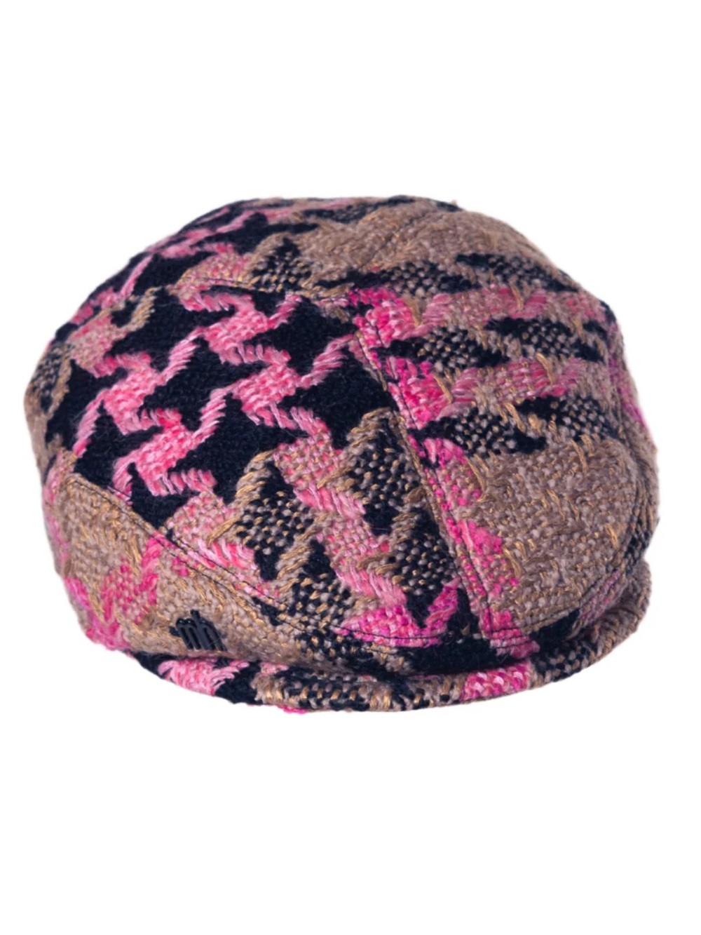 Misa Harada newsboy cap with rhinestone buckle